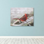 Toile Quand un cardinal apparaît dans votre cour.... (Insitu (Plancher de Bois))