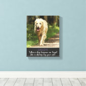 Toile Quand un chien devient et Angel Female Chien (Insitu (Plancher de Bois))