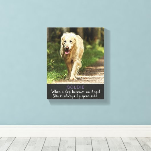 Toile Quand un chien devient et Angel Female Chien (Insitu (Plancher de Bois))
