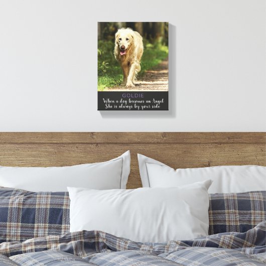 Toile Quand un chien devient et Angel Female Chien (Insitu(Chambre))