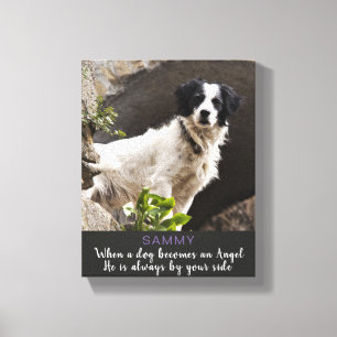Toile Quand un chien devient et Angel mâle chien