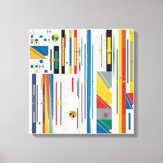 Toile Quantum Bauhaus Geometric Pattern  (Recto)