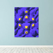 Toile Quantum Floral Formation Design  (Insitu (Plancher de Bois))