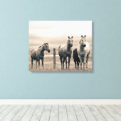 Toile Quart De Chevaux Sur Les Prairies Canadiennes (Insitu (Plancher de Bois))