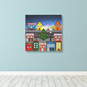 Toile Quartier de la petite ville (Insitu (Plancher de Bois))