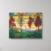 Toile Quatre arbres | Egon Schiele | (Recto)