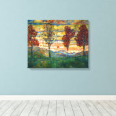 Toile Quatre arbres | Egon Schiele | (Insitu (Plancher de Bois))