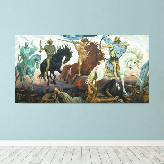 Toile Quatre cavaliers d'Apocalypse par Vasnetsov (1887) (Insitu (Plancher de Bois))