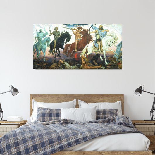 Toile Quatre cavaliers d'Apocalypse par Vasnetsov (1887) (Insitu(Chambre))