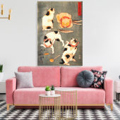 Toile Quatre chats dans différentes poses illustrant le (Insitu(Salon))