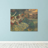 Toile Quatre danseurs d'Edgar Degas, Ballet Fine Art (Insitu (Plancher de Bois))