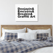 Toile Quatre éléments de l'Hip hop (Insitu(Chambre))