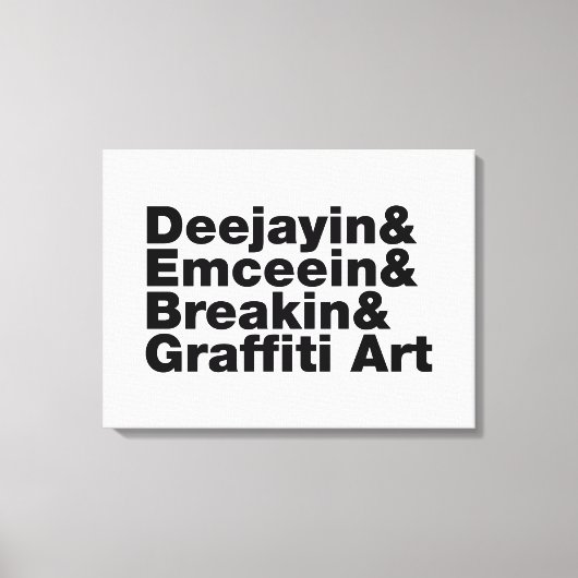 Toile Quatre éléments de l'Hip hop (Recto)