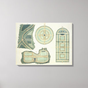 Toile Quatre plans pour des potagers, des 'signes sur