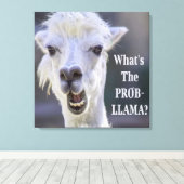 Toile Qu'est-ce que le Prob-Llama ? Jote Drôle LLAMA (Insitu (Plancher de Bois))