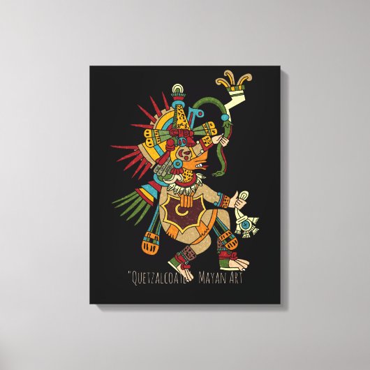 Toile Quetzalcoatl Art Maya (Recto)