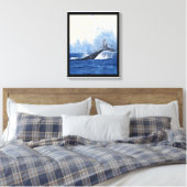 Toile Queue de baleine bleue éclaboussant dans l'art océ (Insitu(Chambre))