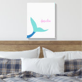 Toile Queue rose bleu sarcelle Queue de sirène magique p (Insitu(Chambre))