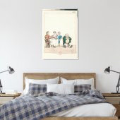 Toile Qui dort dine', caricature d'un homme qui dort (Insitu(Chambre))