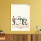 Toile Qui dort dine', caricature d'un homme qui dort (Insitu(Salon))