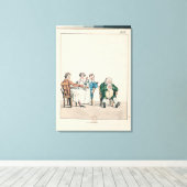 Toile Qui dort dine', caricature d'un homme qui dort (Insitu (Plancher de Bois))