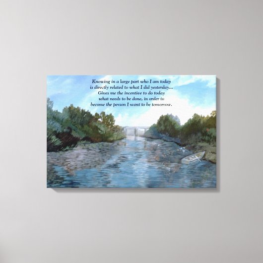 Toile Qui je suis aujourd'hui Inspirant (Recto)