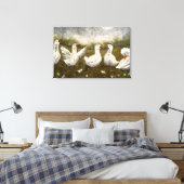Toile Quiet Quack: White Duck Starry Night Goose (Insitu(Chambre))