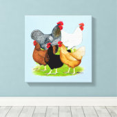 Toile Quintette de poulet liée au sexe (Insitu (Plancher de Bois))