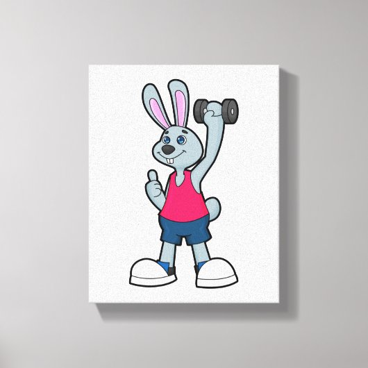 Toile Rabbit à Fitness avec Dumbbell (Recto)