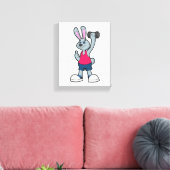 Toile Rabbit à Fitness avec Dumbbell (Insitu(Salon))