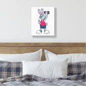 Toile Rabbit à Fitness avec Dumbbell (Insitu(Chambre))