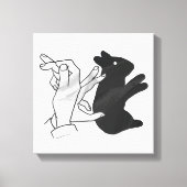 Toile Rabbit Silhouette main (Recto)