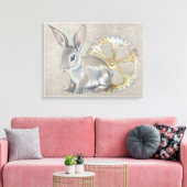 Toile Rabbit Stretched Canvas Print (Insitu(Salon))