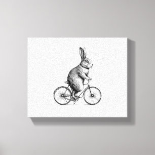 Toile Rabbit Sur Un Vélo Bunny Vélo Vélos Hommes W
