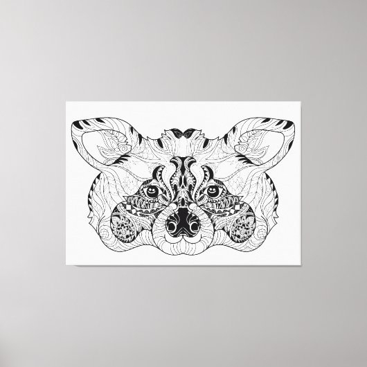 Toile Raccoon inspiré 6 (Recto)