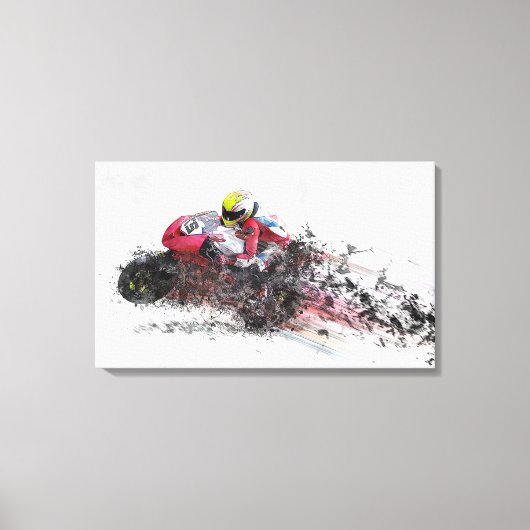 Toile Racer moto Abstrait (Recto)