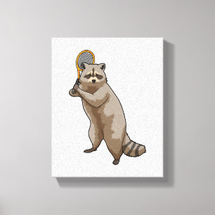 Toile Racon au Tennis avec raquette de tennis