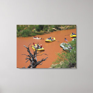 Toile Radeaux à rames entrent dans la rivière Colorado