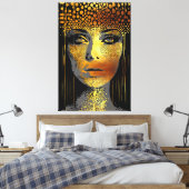 Toile Radiance d'or : La beauté de la femme victime d'un (Insitu(Chambre))