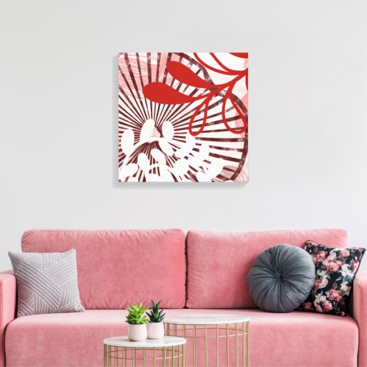 Toile Radiant Bloom – Abstract Botanical Geometry Art (Insitu(Salon))