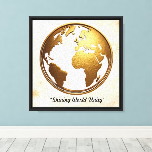 Toile "Radiant Globe Majesty" (Insitu (Plancher de Bois))