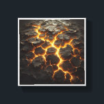 Toile Radiant Magma Flow - Dramatic Cracked Lava Earth A<br><div class="desc">A powerful and dramatic 3D abstract render of cracked, dark earth revealing glowing molten lava beneath. This high-contrast piece captures the intense heat and energy of a volcanic eruption, featuring vibrant orange and yellow light against deep charcoal textures. Perfect for creating a bold, masculine, or high-energy atmosphere in modern living...</div>