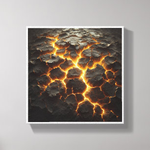Toile Radiant Magma Flow - Fissure Dramatique de Terre e