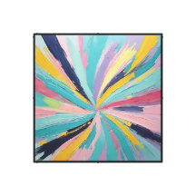 Radiant Palette Knife Abstract – Energetic Burst W