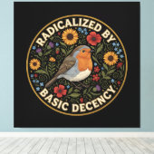 Toile Radicalized by Basic Decency Birds lovers (Insitu (Plancher de Bois))