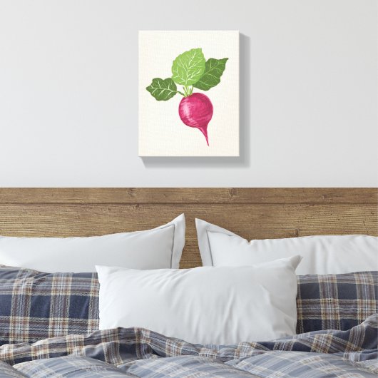 Toile Radish kitchen wall decor (vegetable illustration) (Insitu(Chambre))