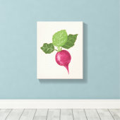 Toile Radish kitchen wall decor (vegetable illustration) (Insitu (Plancher de Bois))