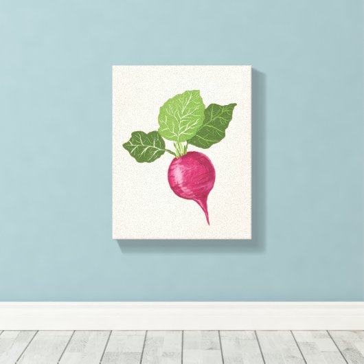 Toile Radish kitchen wall decor (vegetable illustration) (Insitu (Plancher de Bois))