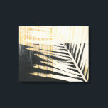 Toile Raffie d'or - Franges de palme<br><div class="desc">Golden Raffia II par Jennifer Paxton Parker. Comprend une seule silhouette feuille de palmier aux couleurs noir et jaune/tan.</div>