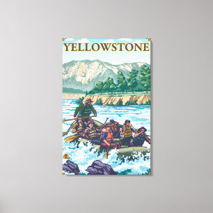 Toile Rafting en eau blanche - Parc national de Yellowst